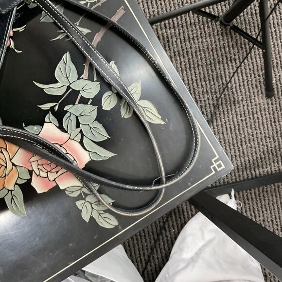 Y2K Coach Jacquard Signature Shoulder Handbag Purse Leather Strap One Size Black - Picture 10 of 10